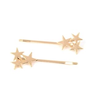 NWT Two Starry Gold Hair Clips